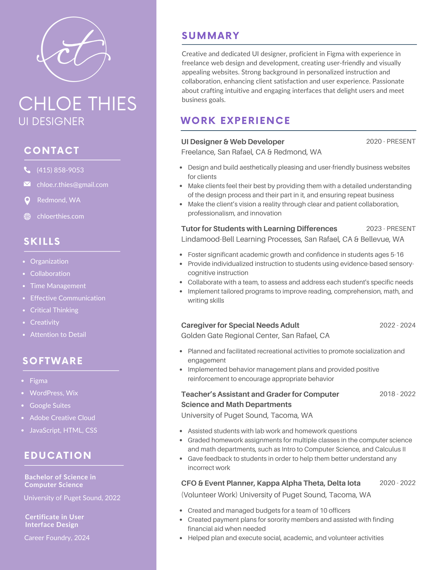 Chloe Thies Resume